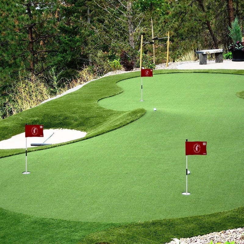 2BUT 2024 US Open Pinehurst Golf Pin Flag Practic Putting Green Golf Flag For Backyard Garden Double-Sewn 600D Nylon Miniature Pin Flag Regulation Tube Flag(Red 8"x6") - Image 4